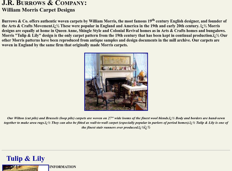 J. R. Burrows & Company: William Morris Designs Website J. R. Burrows & Company: William Morris Designs Website