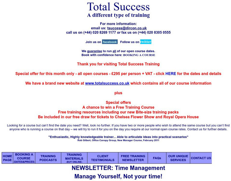 Total Success Courses: Time Management Training Website Total Success Courses: Time Management Training Website