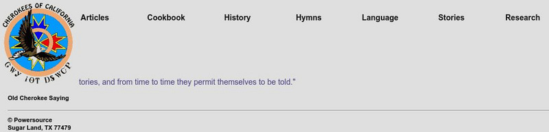 Powersource: Cherokee Stories Website Powersource: Cherokee Stories Website