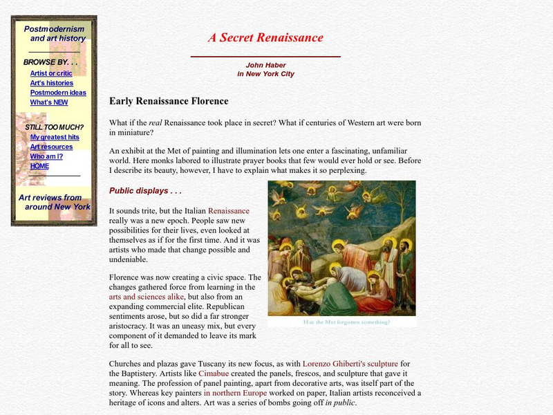 Early Renaissance Florence at the Metropolitan Museum Article