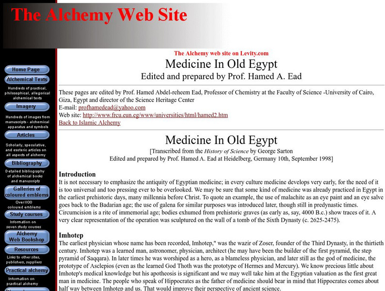 University of Cairo: Medicine in Old Egypt Handout University of Cairo: Medicine in Old Egypt Handout