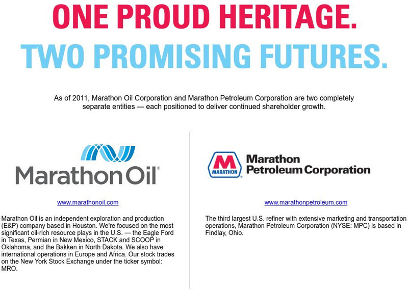 Marathon Oil Corporation Website Marathon Oil Corporation Website