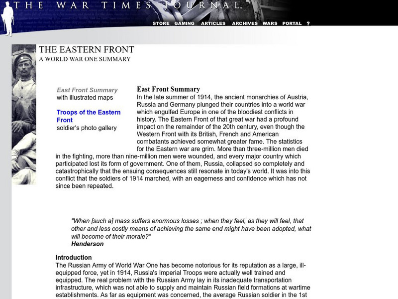 War Times Journal: Wwi Eastern Front Website