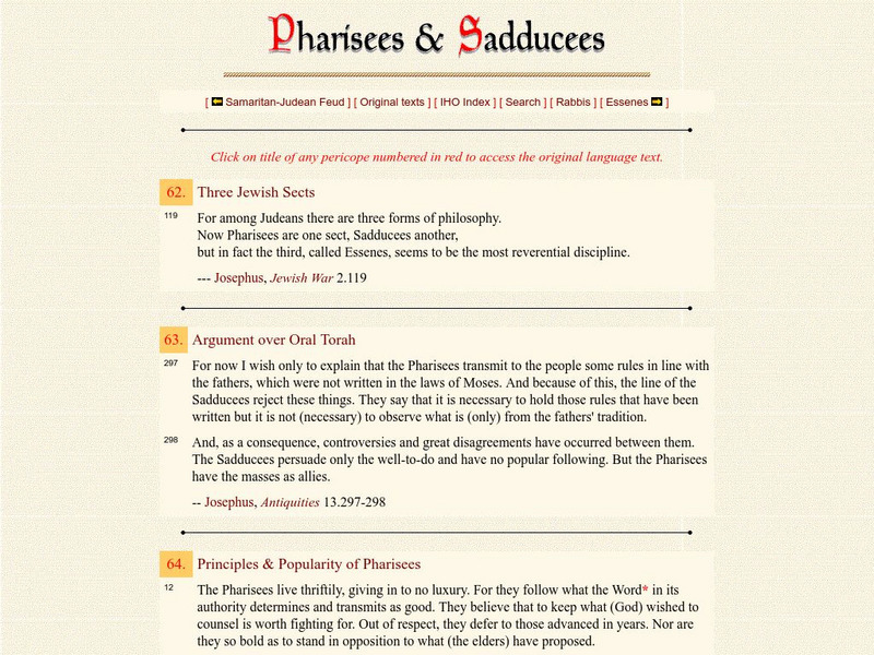 Pharisees & Saducees Primary Pharisees & Saducees Primary