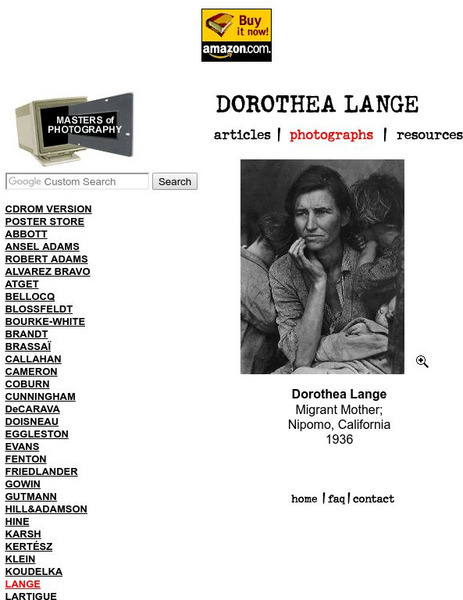 Masters of Photography: Dorothea Lange Graphic Masters of Photography: Dorothea Lange Graphic