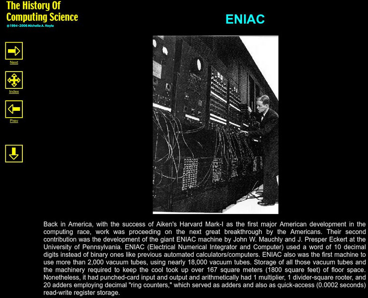 History of Computing Science: Eniac Article History of Computing Science: Eniac Article