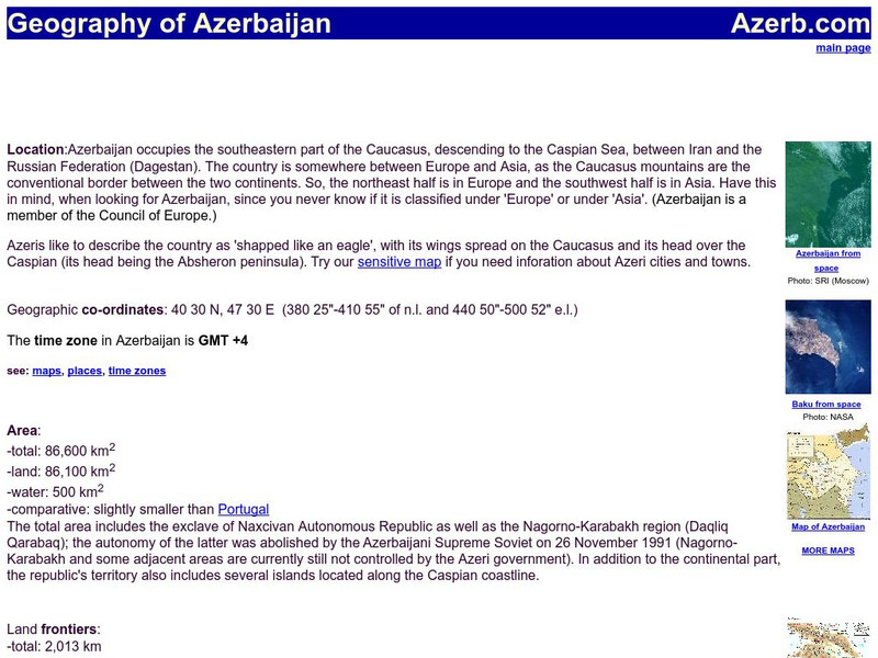 Travel Images: A Z of Azerbaijan: Geography Climate Handout