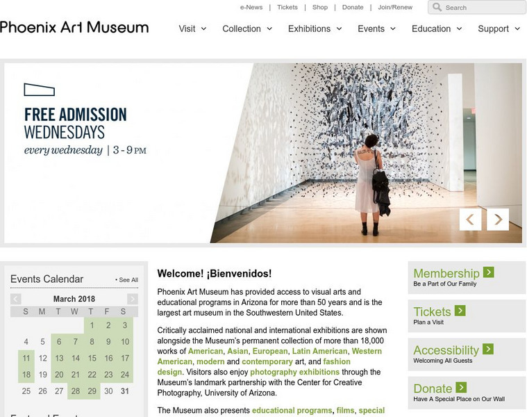 Phoenix Art Museum Website Phoenix Art Museum Website