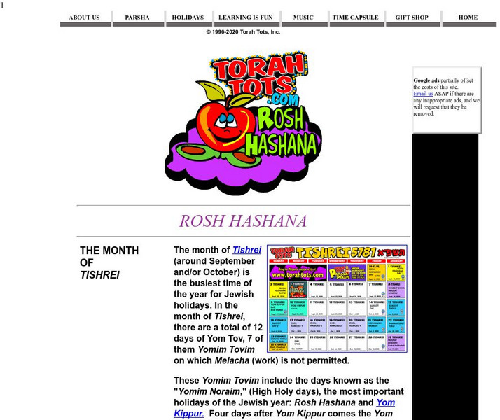 Torah Tots: Holidays Rosh Hashana Website Torah Tots: Holidays Rosh Hashana Website