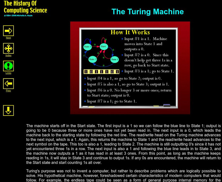 History of Computing Science: The Turing Machine Article History of Computing Science: The Turing Machine Article