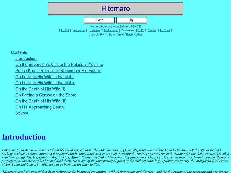 Humanistic Texts: Selected Poetry of Hitomaro eBook Humanistic Texts: Selected Poetry of Hitomaro eBook