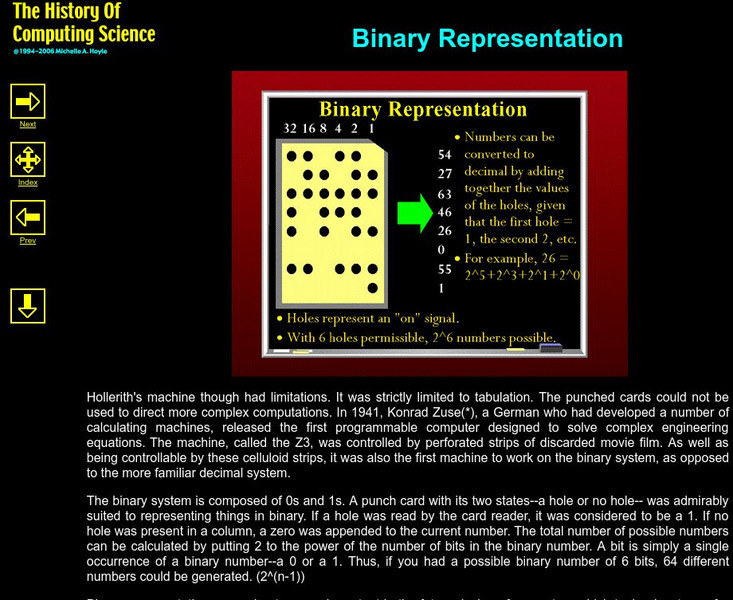 History of Computing Science: Binary Representation Article History of Computing Science: Binary Representation Article