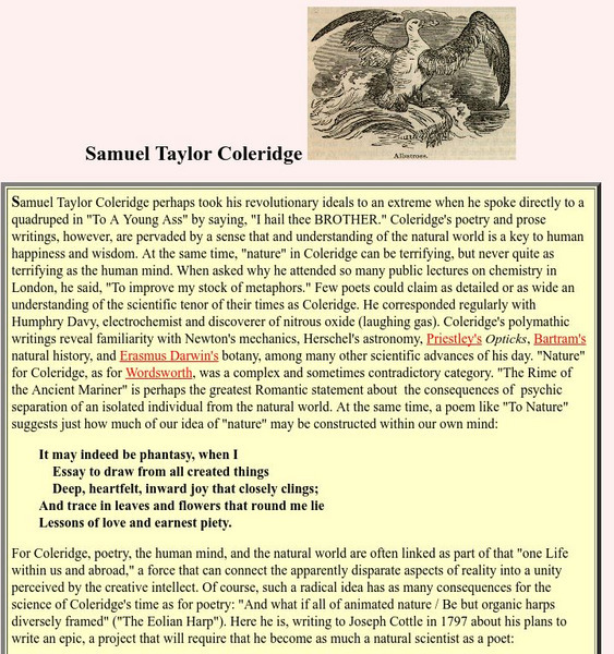 Dickinson College: Samuel Taylor Coleridge Website Dickinson College: Samuel Taylor Coleridge Website