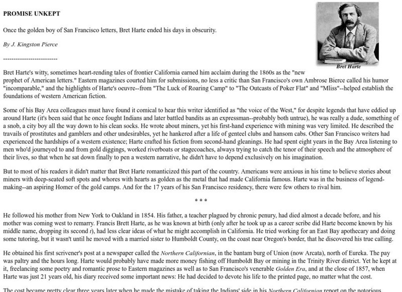 San Francisco History: Promise Unkept Website