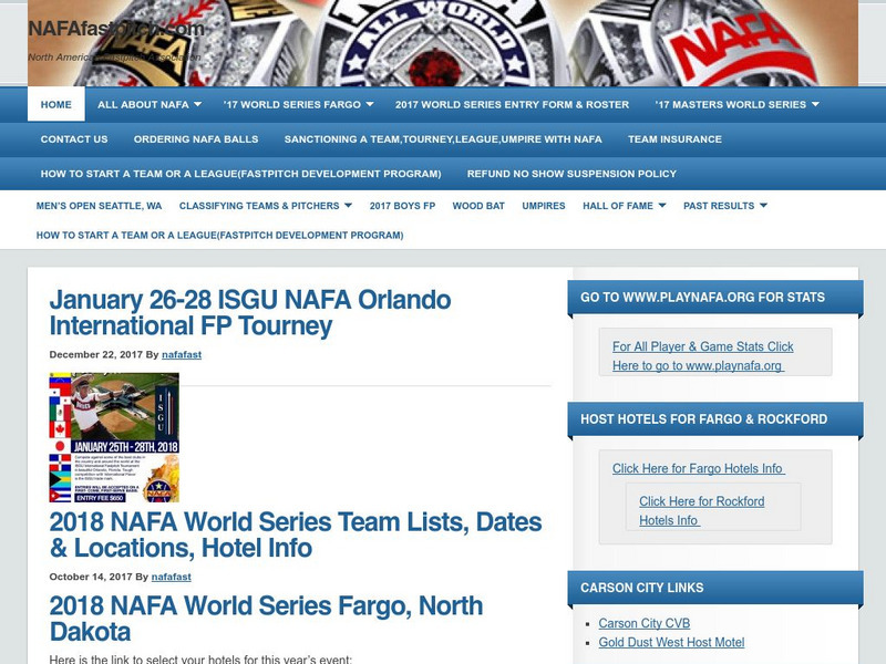 North American Fastpitch Association Website
