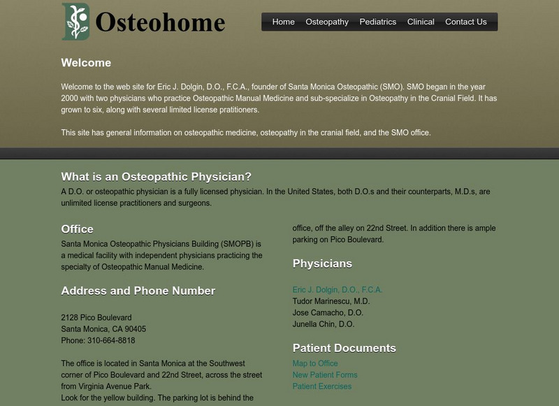 What Is Osteopathy? Website