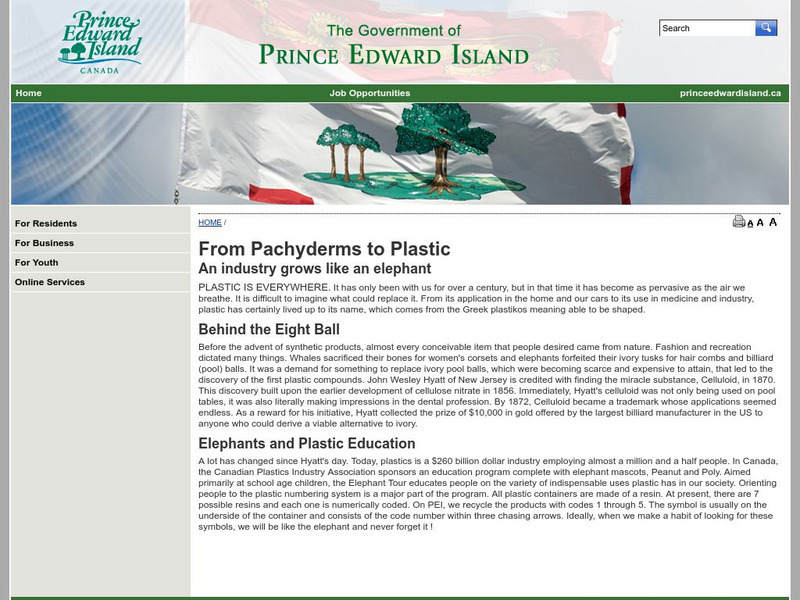 Prince Edward Island: Behind the Eight Ball Website
