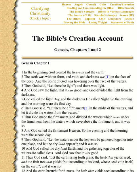 The Bible's Creation Account: Genesis, Chapters 1 and 2 Primary The Bible's Creation Account: Genesis, Chapters 1 and 2 Primary