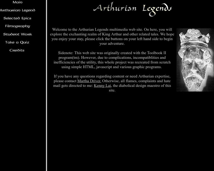 Arthurian Legends: A Partial Summary of Morte D'arthur Website