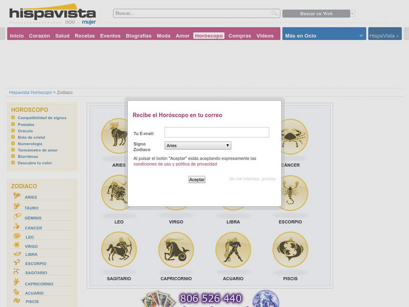Hispavista Horoscopo Activity