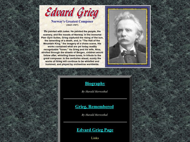 Minnesota News Council: Edvard Grieg Handout Minnesota News Council: Edvard Grieg Handout