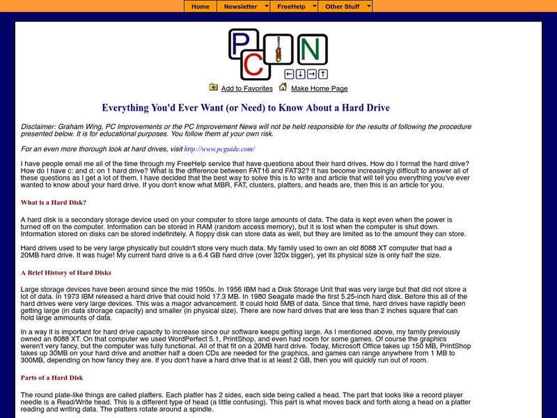 Pcin: All About Hard Drives Article Pcin: All About Hard Drives Article