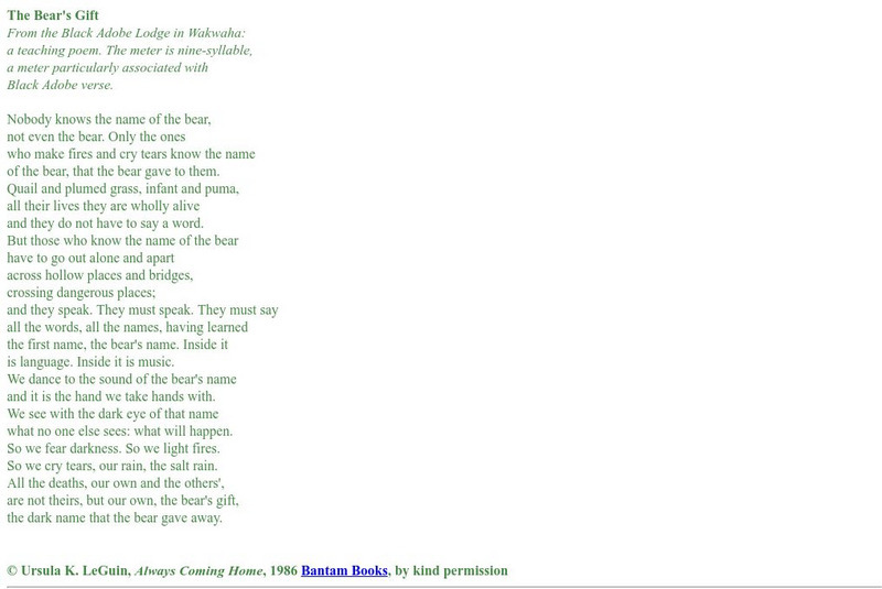 Ursula Le Guin: The Bear's Gift eBook Ursula Le Guin: The Bear's Gift eBook