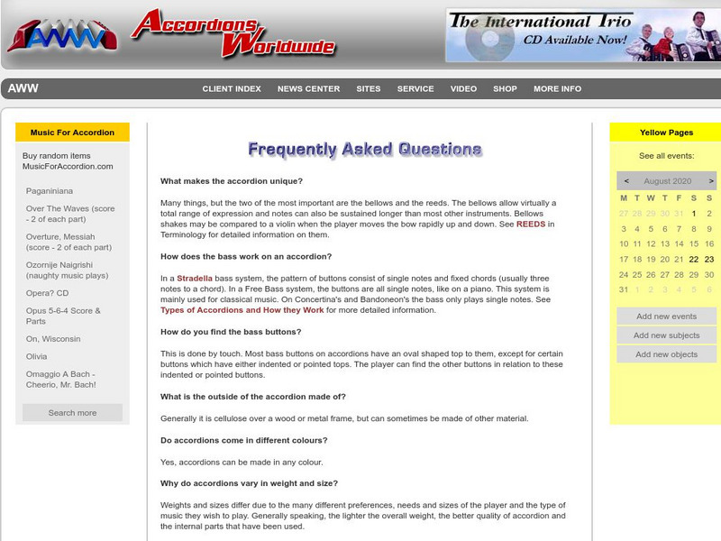 Accordions Worldwide: Accordion Faq Website Accordions Worldwide: Accordion Faq Website