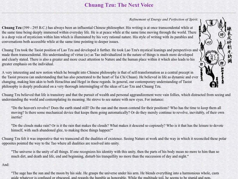 Chuang Tzu: The Next Voice Article