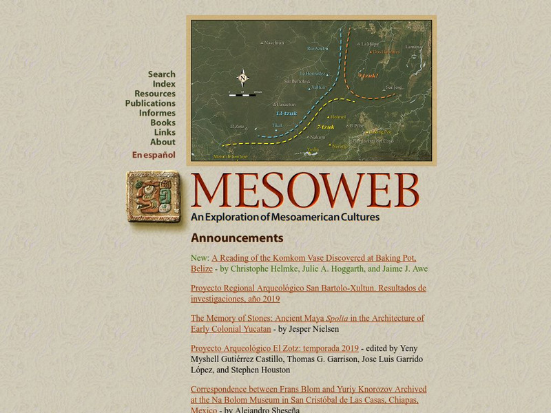 Mesoweb: An Exploration of Mesoamerican Cultures Website Mesoweb: An Exploration of Mesoamerican Cultures Website