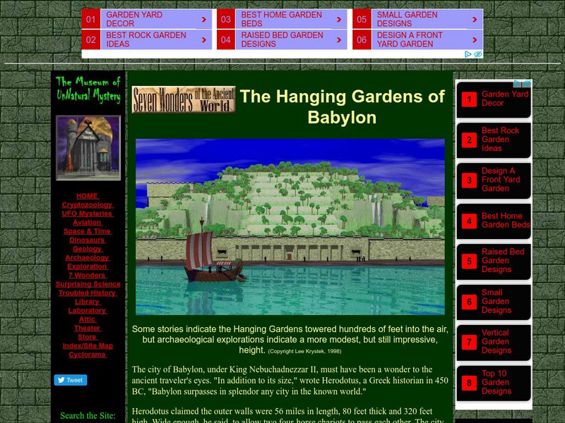 Museum of Unnatural History: Hanging Gardens of Babylon Article