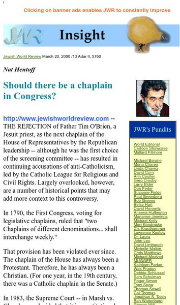 Insight: Should There Be a Chaplain in Congress? Activity Insight: Should There Be a Chaplain in Congress? Activity