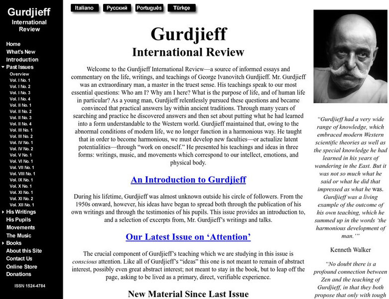 Gurdjieff International Review Website