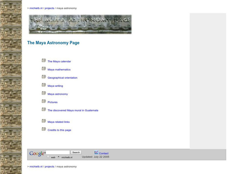 Maya: Astronomy Website Maya: Astronomy Website