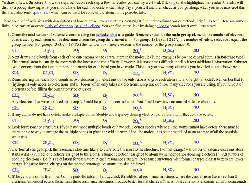 University of Wisconsin Oshkosh: Lewis Structures Tutorial Unknown Type University of Wisconsin Oshkosh: Lewis Structures Tutorial Unknown Type