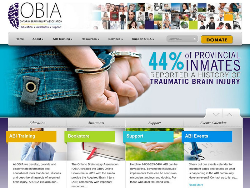Ontario Brain Injury Association Website