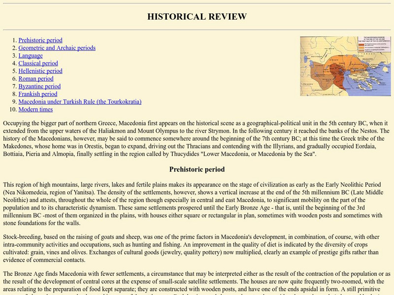 Historical Overview of Macedonia Website Historical Overview of Macedonia Website