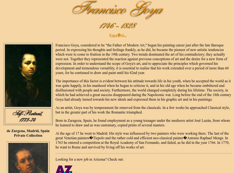 Image One: Francisco Goya (1746 1828) Website Image One: Francisco Goya (1746 1828) Website