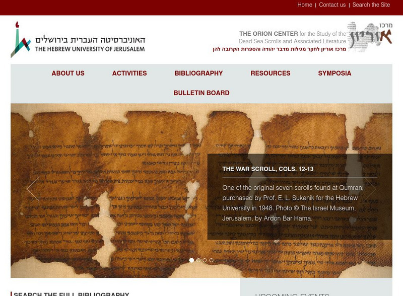 Study of the Dead Sea Scrolls Website Study of the Dead Sea Scrolls Website