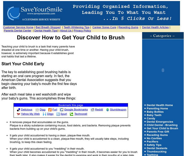 Save Your Smile: Get Your Child to Brush Article Save Your Smile: Get Your Child to Brush Article