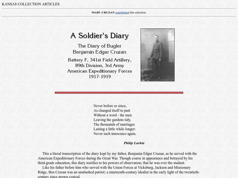 Kansas Collection: A Soldier's Diary Primary