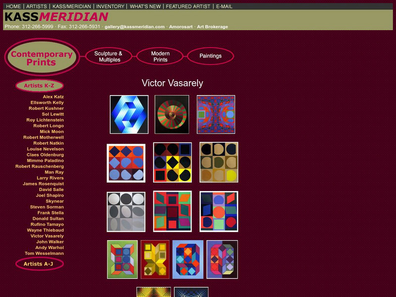 Kass/meridian: Vasarely: Op Artist Graphic Kass/meridian: Vasarely: Op Artist Graphic