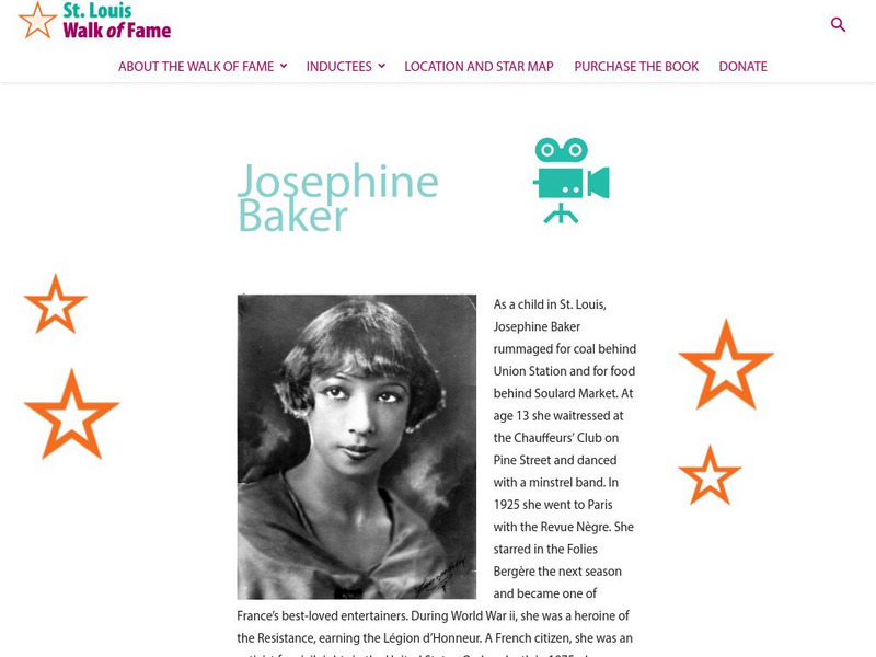 St. Louis Walk of Fame: Josephine Baker Handout