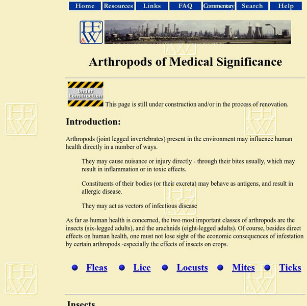 Agius: Arthropods of Medical Significance Handout Agius: Arthropods of Medical Significance Handout