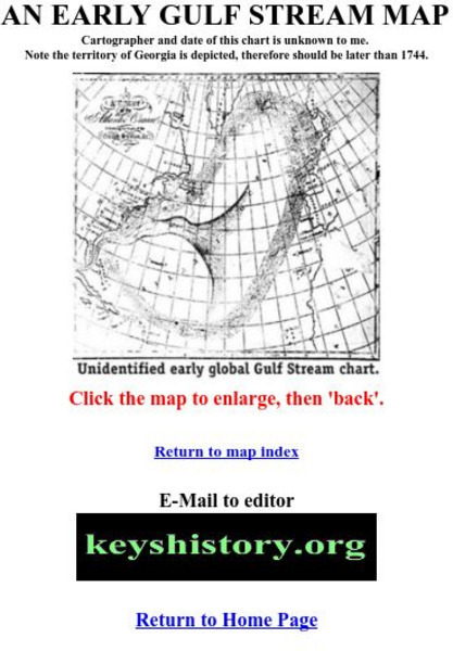 Florida Keys History Museum: An Early Gulf Stream Map Graphic Florida Keys History Museum: An Early Gulf Stream Map Graphic