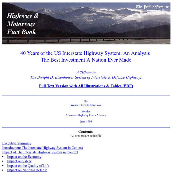 40 Years of the Us Interstate Highway System Handout 40 Years of the Us Interstate Highway System Handout