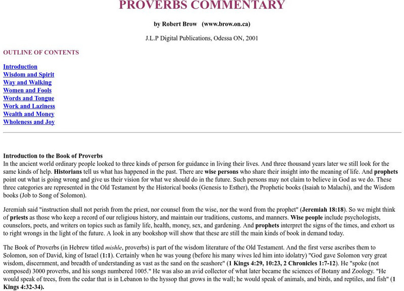 Jlp Publications: Proverbs Commentary eBook Jlp Publications: Proverbs Commentary eBook