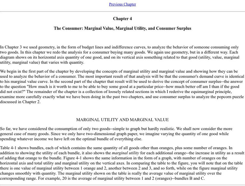 Marginal Value, Marginal Utility, & Consumer Surplus Activity Marginal Value, Marginal Utility, & Consumer Surplus Activity
