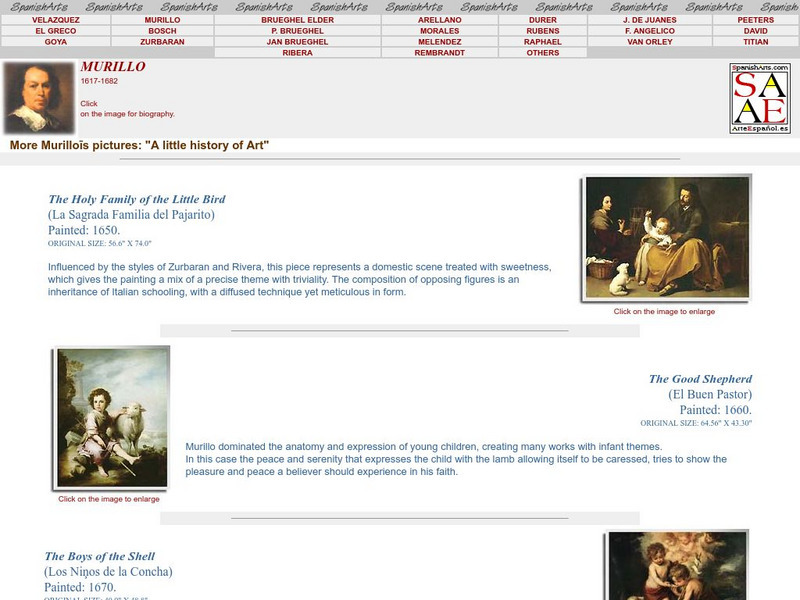 Spanish arts.com: Murillo Graphic Spanish arts.com: Murillo Graphic