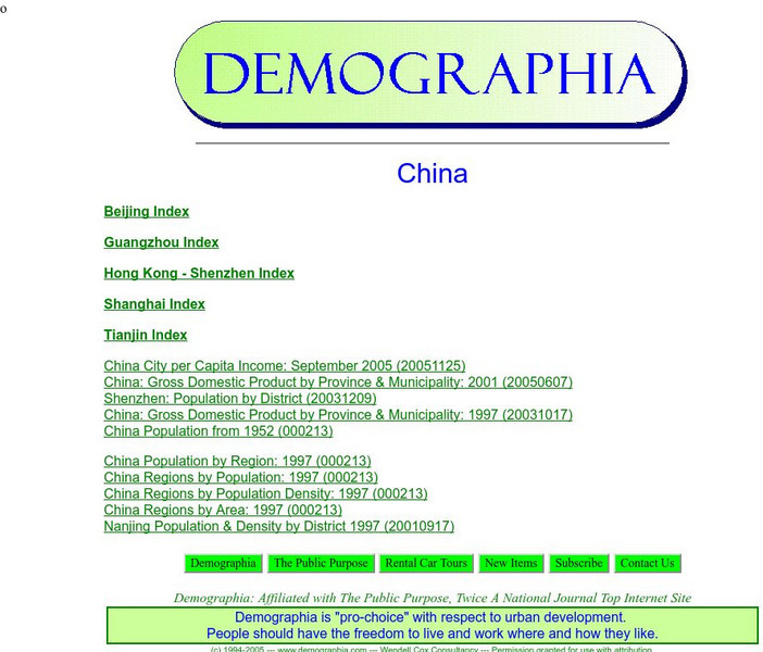 Demographia Website Demographia Website